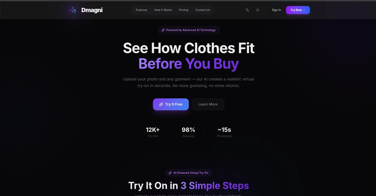 Dmagni, AI Virtual Try-On for Fashion E-commerce